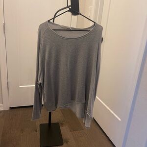 Gray Athleta frayed long sleeve